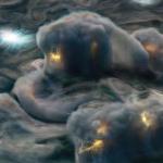 Амонякът образува странни „плитки“ светкавици по облаците на Юпитер