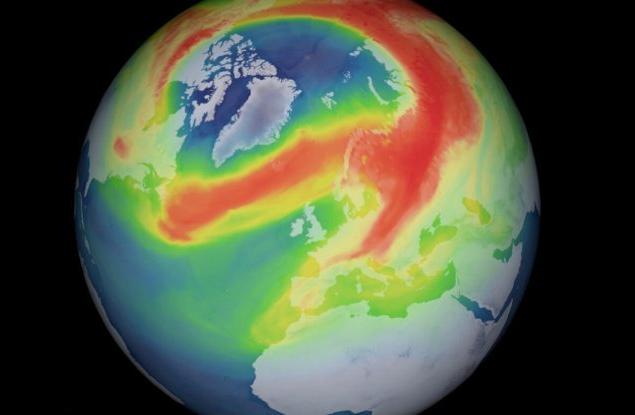 Необичайно голяма дупка се е отворила в озоновия слой над Арктика